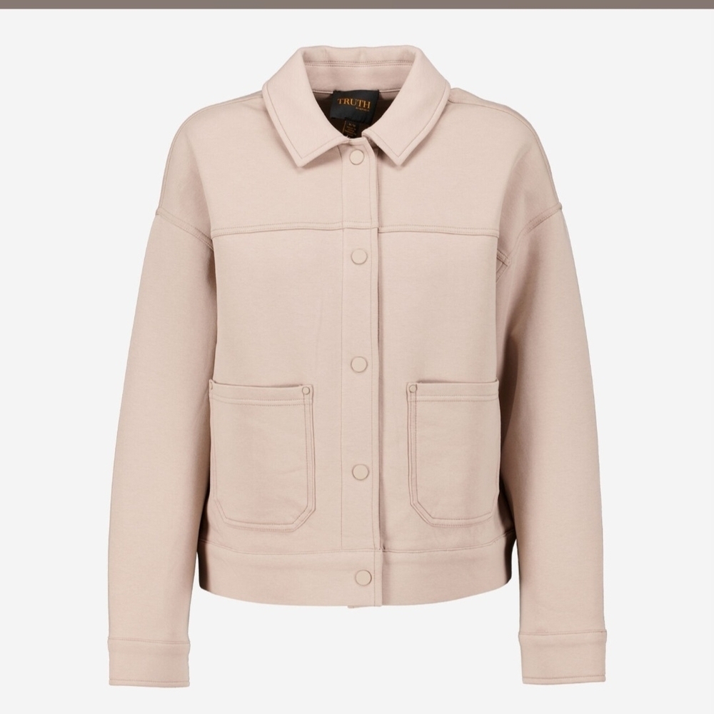 Cream Button-Front Jean Jacket - Picture 2 of 16